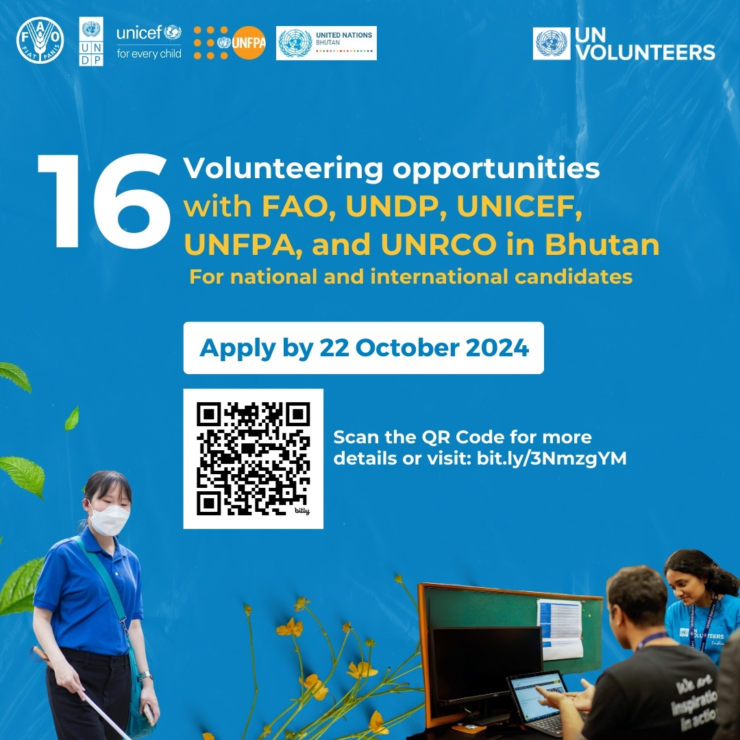 UNV Bhutan 16 Opportunities